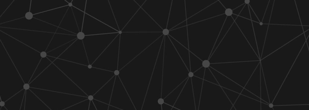 A decorative header image featuring gray networking lines across a black background.